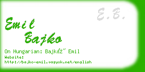 emil bajko business card