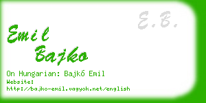 emil bajko business card